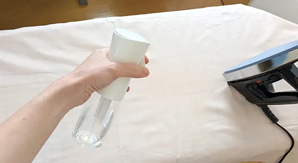 スチームが無くても霧吹きで十分