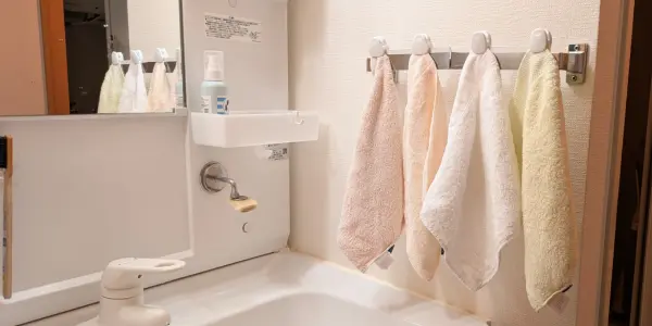 家族別に手拭きタオルを設置する方法